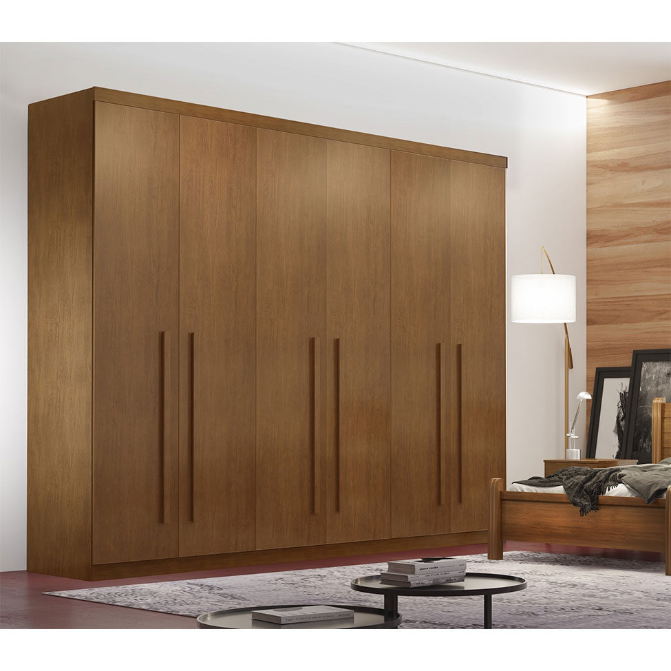 Guarda-Roupa Casal Bahia 6 Portas 4 Gavetas Imbuia