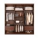 Guarda-Roupa Casal Bahia 6 Portas Imbuia e Off White