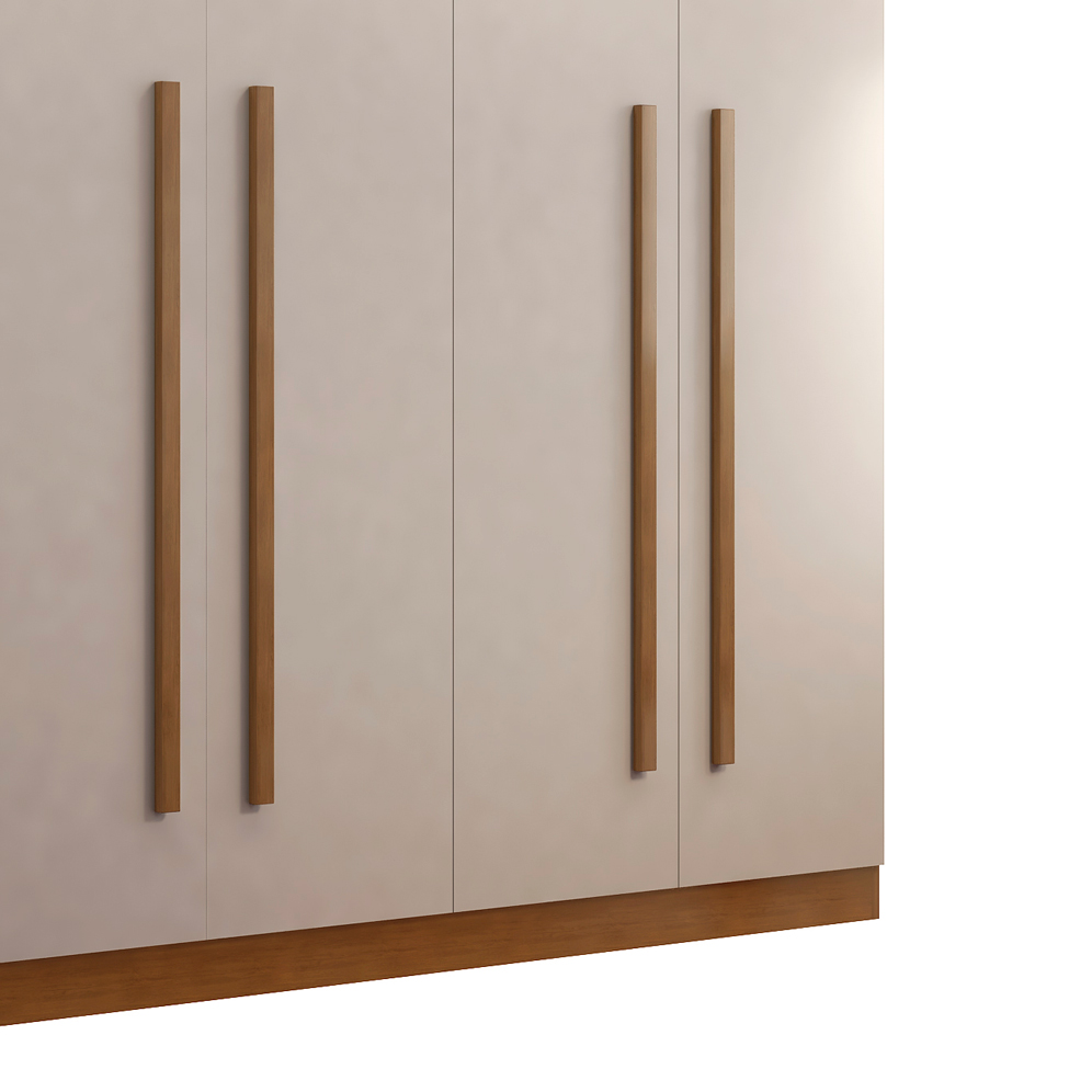 Guarda-Roupa Casal Bahia 6 Portas Imbuia e Off White