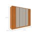 Guarda-Roupa Casal Barcelona 6 PT 6 GV Cinamomo e Off White