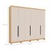 Guarda-Roupa Casal Barcelona 6 Portas 4 Gavetas Carvalho e Off White