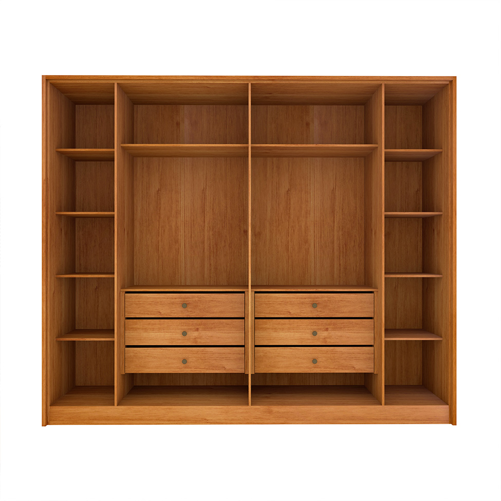 Guarda-Roupa Casal Barcelona 6 Portas 6 Gavetas Cinamomo