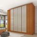 Guarda-Roupa Casal Barcelona 6 Portas 6 Gavetas Cinamomo e Off White