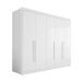Guarda-Roupa Casal Bari 5 Portas 8 Gavetas Branco