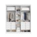 Guarda-Roupa Casal Bari 5 Portas 8 Gavetas Branco