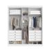 Guarda-Roupa Casal Bari 5 Portas 8 Gavetas Branco