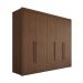 Guarda-Roupa Casal Bari 5 Portas 8 Gavetas Cacau