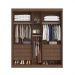 Guarda-Roupa Casal Bari 5 Portas 8 Gavetas Cacau