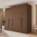 Guarda-Roupa Casal Bari 5 Portas 8 Gavetas Cacau
