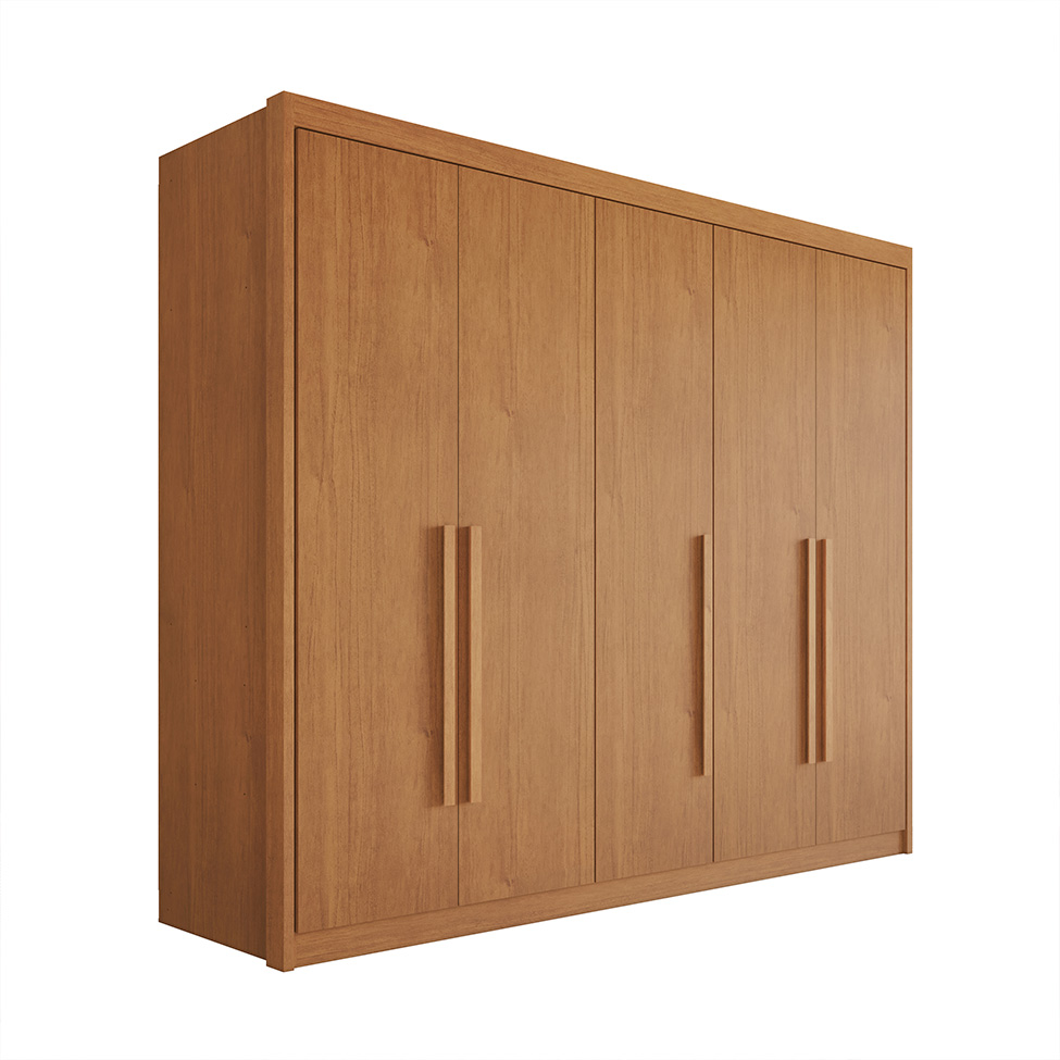 Guarda-Roupa Casal Bari 5 Portas 8 Gavetas Cinamomo
