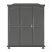 Guarda-Roupa Casal Bastian 3 Portas Cinza