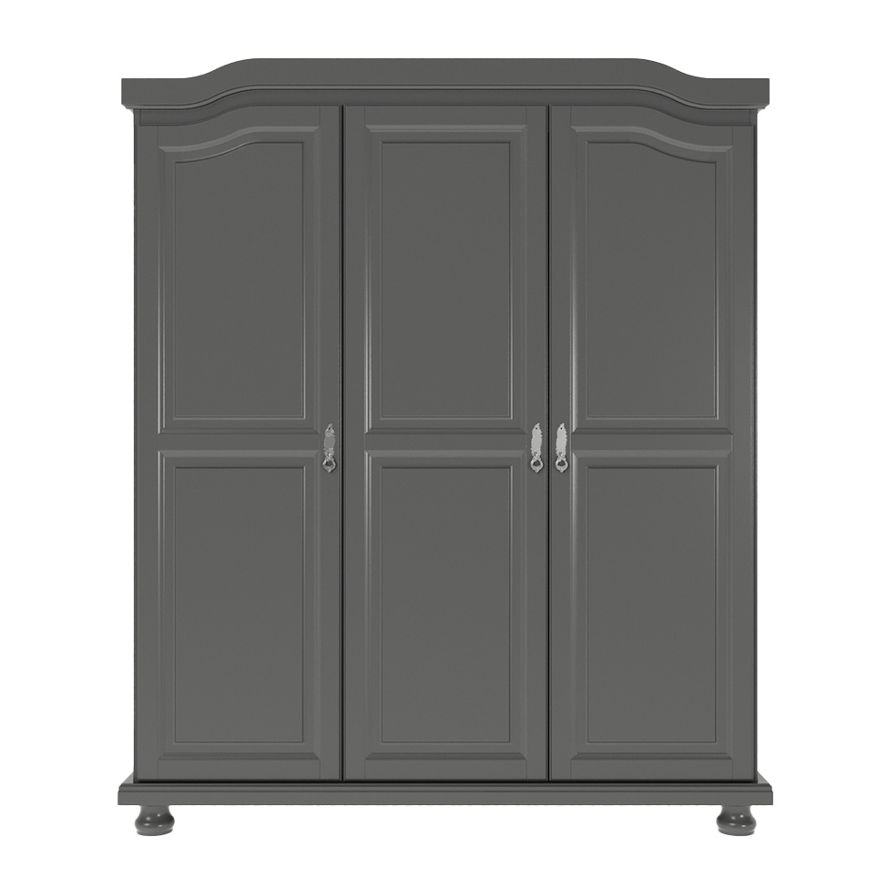 Guarda-Roupa Casal Bastian 3 Portas Cinza
