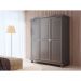 Guarda-Roupa Casal Bastian 3 Portas Cinza