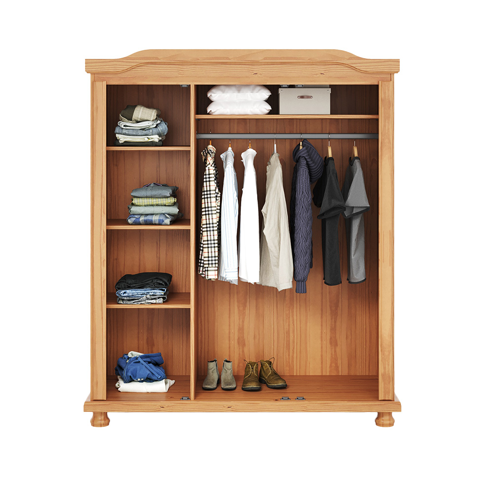 Guarda-Roupa Casal Bastian 3 Portas Natural
