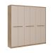 Guarda-Roupa Casal Belmont 6 Portas 3 Gavetas Noce e Off White