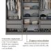 Guarda-Roupa Casal Brescia 6 Portas 4 Gavetas Cinza