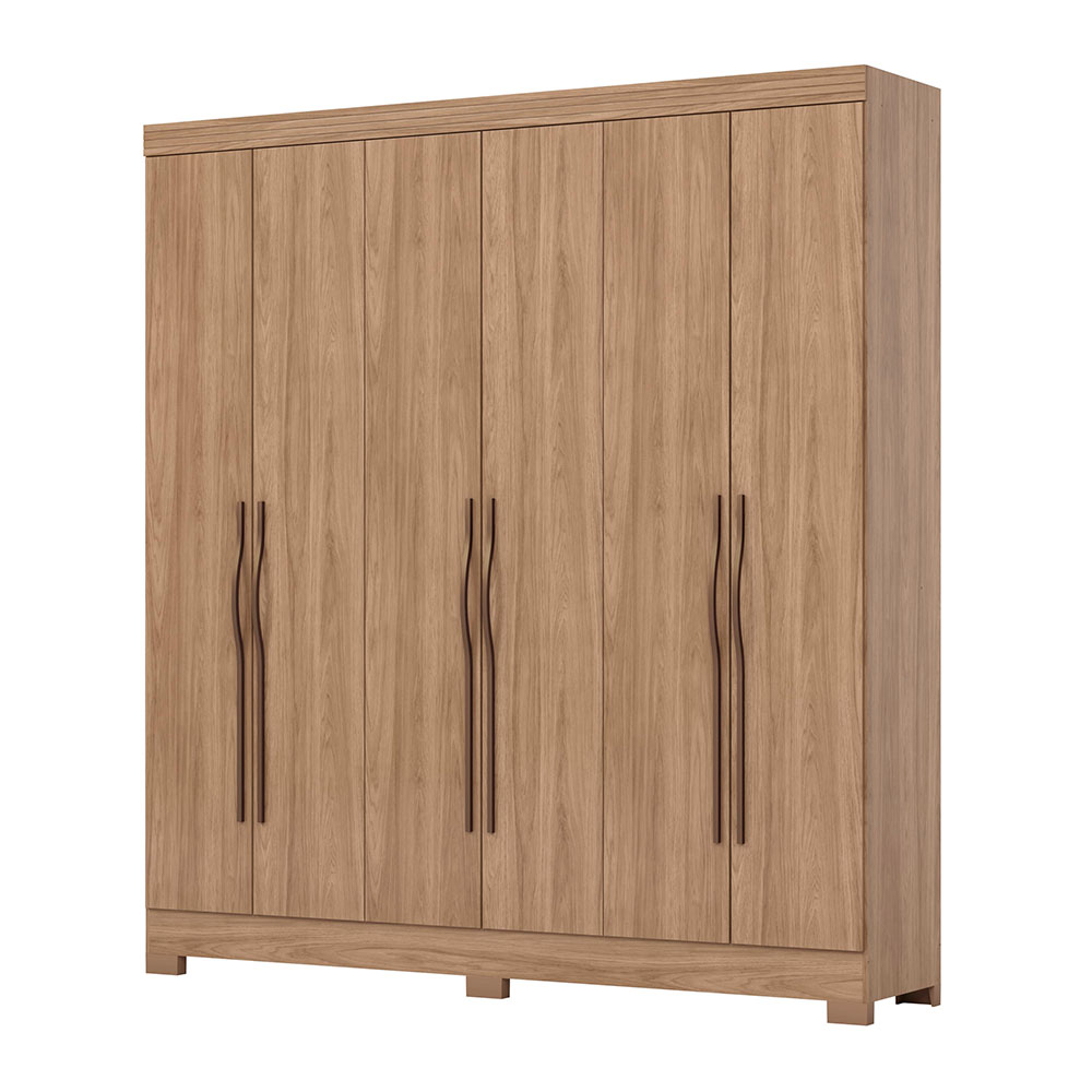 Guarda-Roupa Casal Briz 6 Portas 2 Gavetas Jequitibá