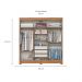 Guarda-Roupa Casal Briz 6 Portas 3 Gavetas Nature e Off White