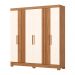 Guarda-Roupa Casal Briz 6 Portas 3 Gavetas Nature e Off White