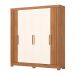 Guarda-Roupa Casal Briz 6 Portas 3 Gavetas Nature e Off White