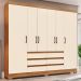 Guarda-Roupa Casal Briz 6 Portas 6 Gavetas Nature e Off White