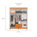 Guarda-Roupa Casal Âmbar 6 Portas 2 Gavetas Cinamomo