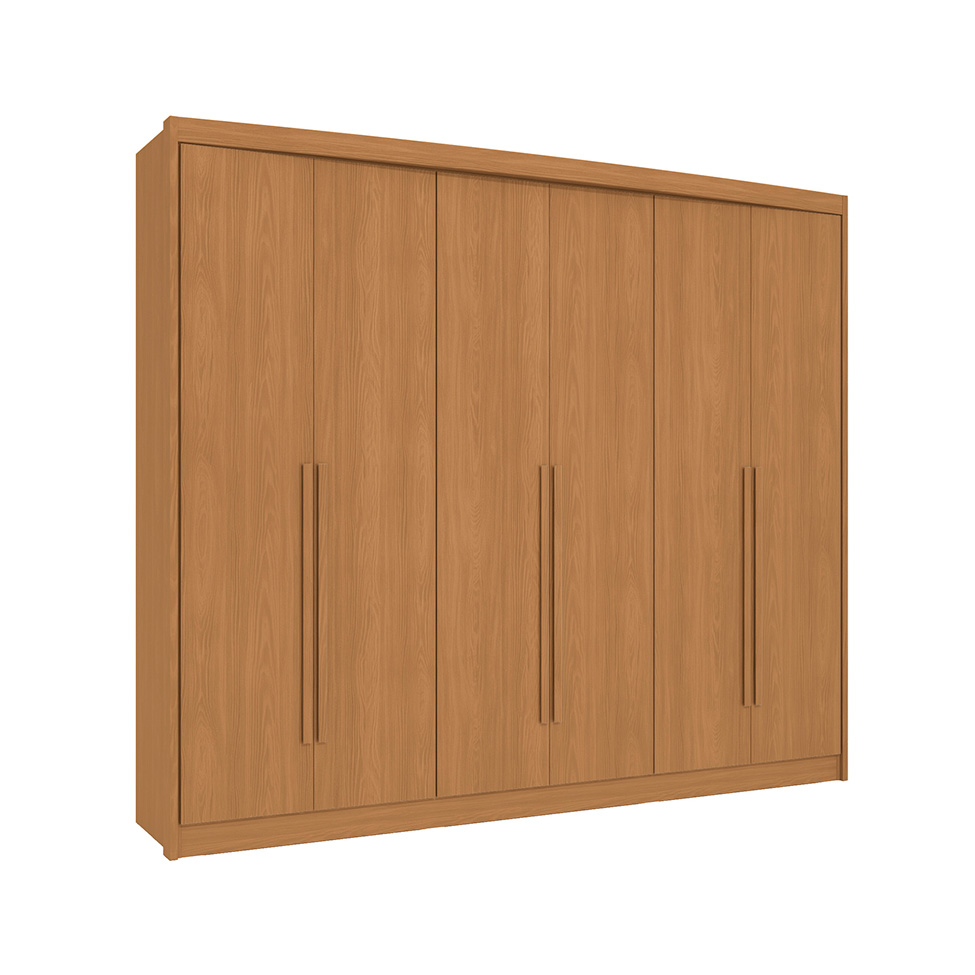 Guarda-Roupa Casal Évron 6 Portas 6 Gavetas Canela