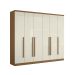 Guarda-Roupa Casal Canadá 6 Portas 8 Gavetas Atacama e Off White