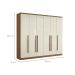 Guarda-Roupa Casal Canadá 6 Portas 8 Gavetas Atacama e Off White