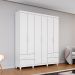 Guarda-Roupa Casal Canadá Plus 6 Portas 4 Gavetas Branco
