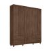 Guarda-Roupa Casal Canadá Plus 6 Portas 4 Gavetas Cacau