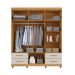 Guarda-Roupa Casal Canadá Plus 6 Portas 4 Gavetas Cinamomo e Off White