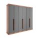 Guarda-Roupa Casal Capri 6 Portas 6 Gavetas Avelã e Linho