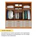 Guarda-Roupa Casal Chicago 3 Portas 9 Gavetas Cinamomo e Off White
