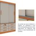 Guarda-Roupa Casal Chicago 3 Portas 9 Gavetas Cinamomo e Off White