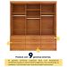 Guarda-Roupa Casal Chicago I 3 PT 9 GV Cinamomo
