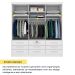 Guarda-Roupa Casal Chicago I 3 Portas 9 Gavetas Neve