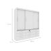 Guarda-Roupa Casal Chicago I 3 Portas 9 Gavetas Neve