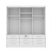Guarda-Roupa Casal Chicago I 3 Portas 9 Gavetas Neve