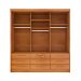 Guarda-Roupa Casal Chicago II 3 Portas 9 Gavetas Cinamomo
