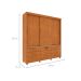 Guarda-Roupa Casal Chicago II 3 Portas 9 Gavetas Cinamomo