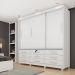 Guarda-Roupa Casal Chicago II 3 Portas 9 Gavetas Neve