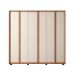 Guarda-Roupa Casal Cleo Ripado 6 Portas 4 Gavetas Freijó e Off White