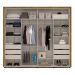 Guarda-Roupa Casal Coimbra 2 Portas 6 Gavetas Freijó e Off White