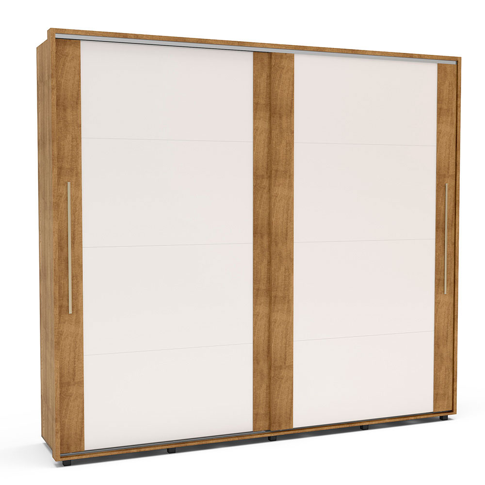 Guarda-Roupa Casal Coimbra 2 Portas 6 Gavetas Freijó e Off White