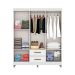 Guarda-Roupa Casal Coimbra 6 Portas 2 Gavetas Branco