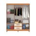 Guarda-Roupa Casal Coimbra 6 Portas 2 Gavetas Cinamomo e Off White