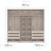 Guarda-Roupa Casal Coimbra 6 Portas 6 Gavetas Branco