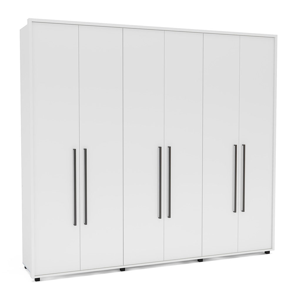 Guarda-Roupa Casal Coimbra 6 Portas 6 Gavetas Branco