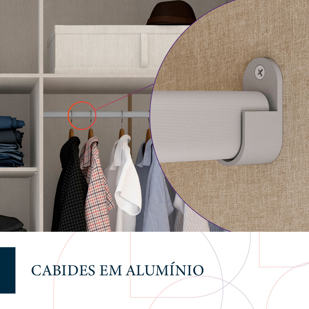 Guarda-Roupa Casal Coimbra 6 Portas 6 Gavetas Branco